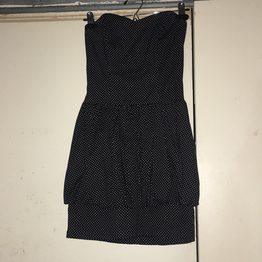 Black with white Polkadots dress
